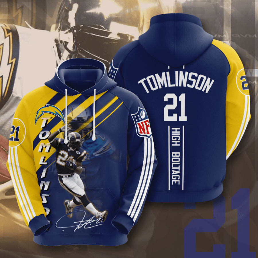 Los Angeles Chargers Ladainian Tomlinson 3D Hoodie For Men For Women All Over Printed Hoodie