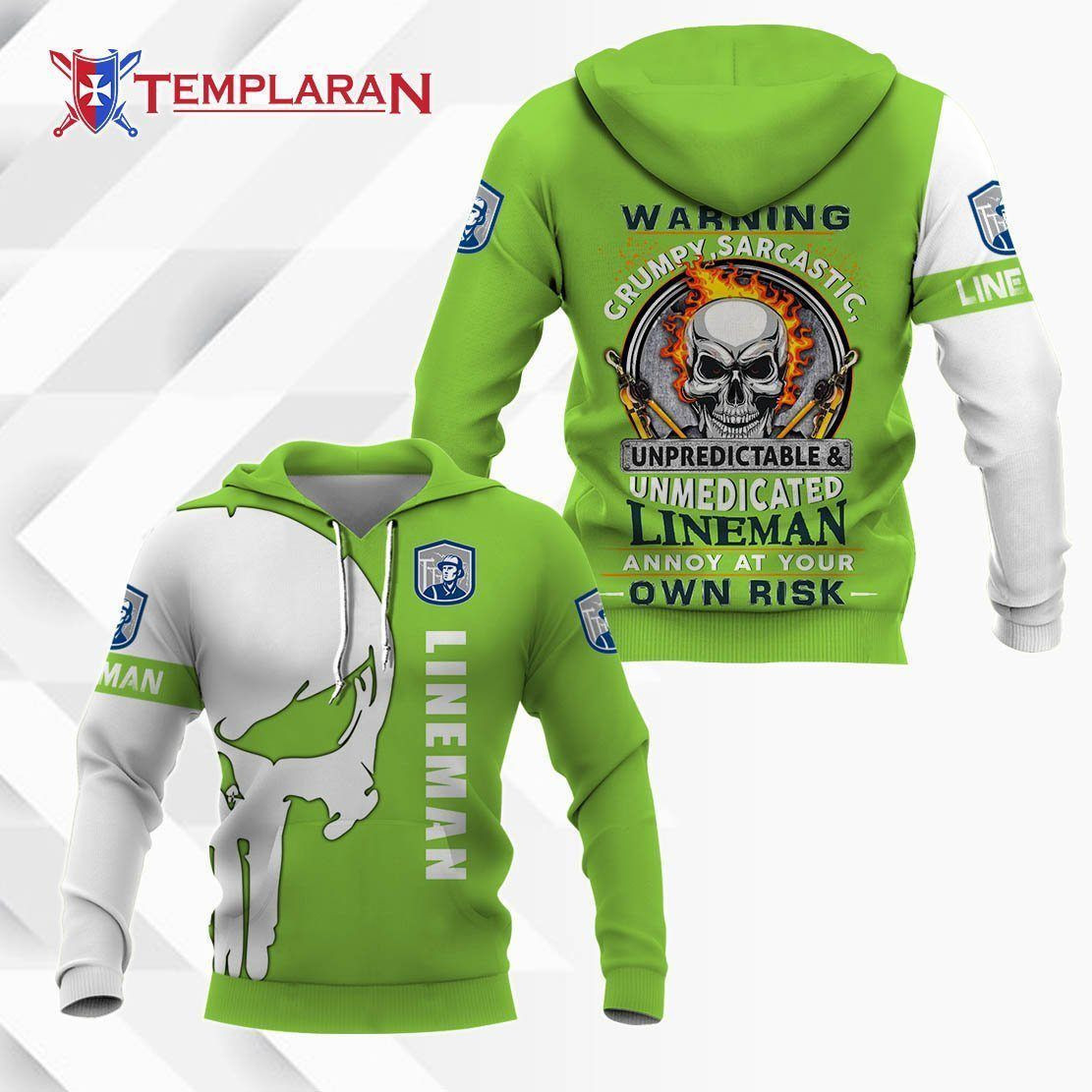 Lineman Hoodie 3D Full Printing