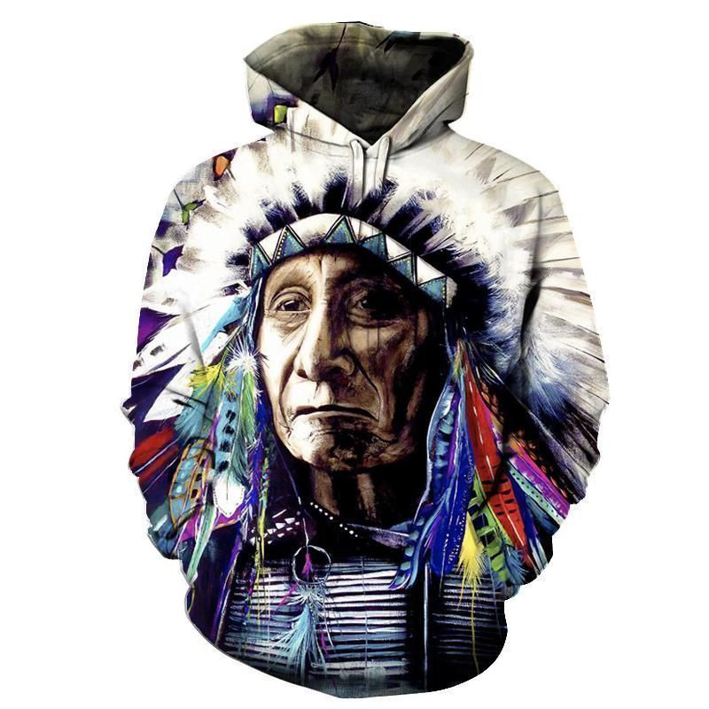 Chieft Native American Pullover Unisex Hoodie BT03