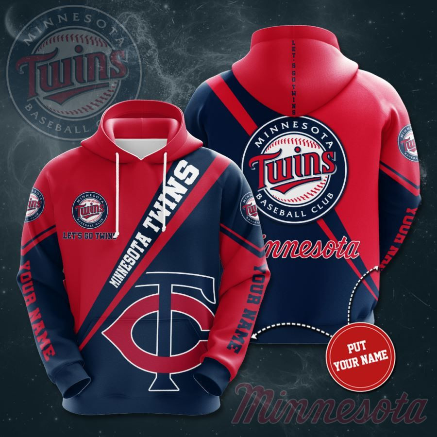 Personalized Minnesota Twins Custom 3D All Over Print Hoodie, Zip-up Hoodie