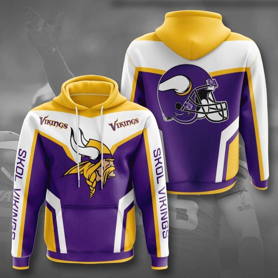 Sports American Football Nfl Minnesota Vikings Usa 217 Hoodie 3D