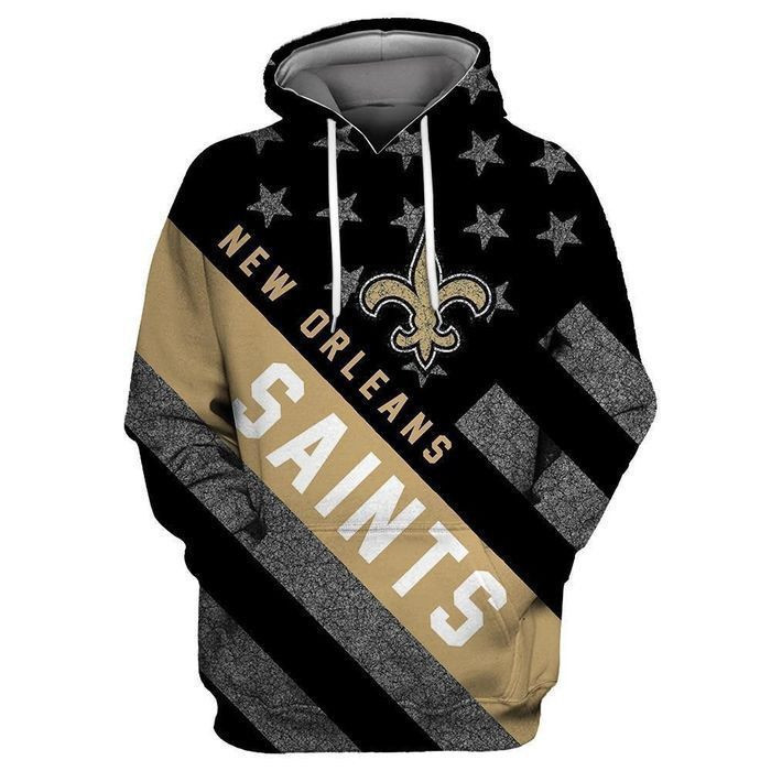 New Orleans Saints Football 3D Printed Hooded Pocket Pullover Hoodie