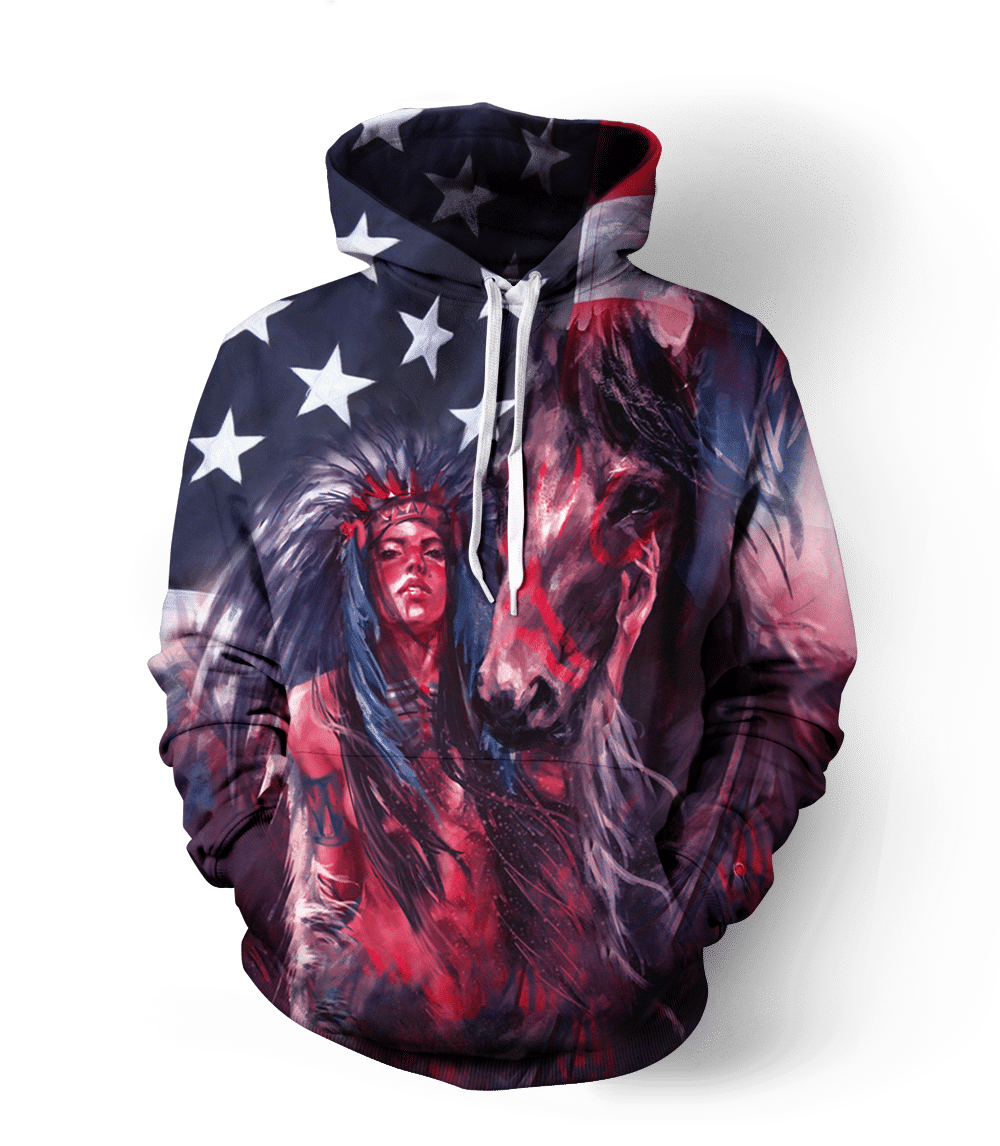 Native American Patriot Hoodie BT10