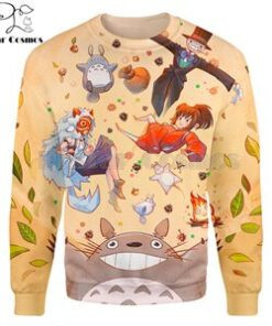 Totoro Miyazaki 3D All Print Hoodie, Zip- Up Hoodie