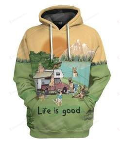 German Shepherd Life Is Good 3D All Over Print Hoodie, Zip-up Hoodie