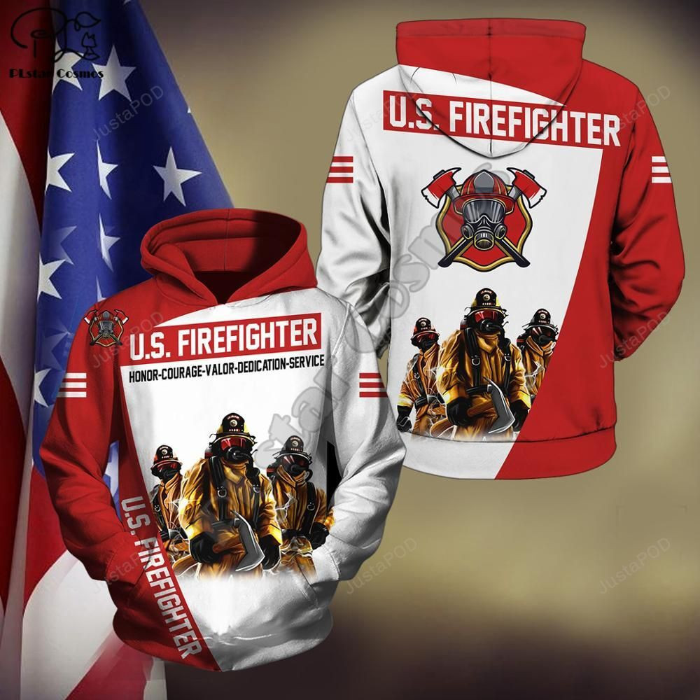 Firefighter 3D All Print Hoodie, Zip- Up Hoodie