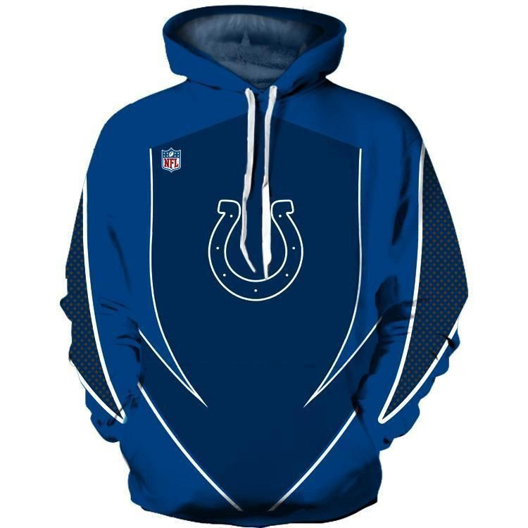 Indianapolis Colts Football 3D Printed Hooded Pocket Pullover Hoodie