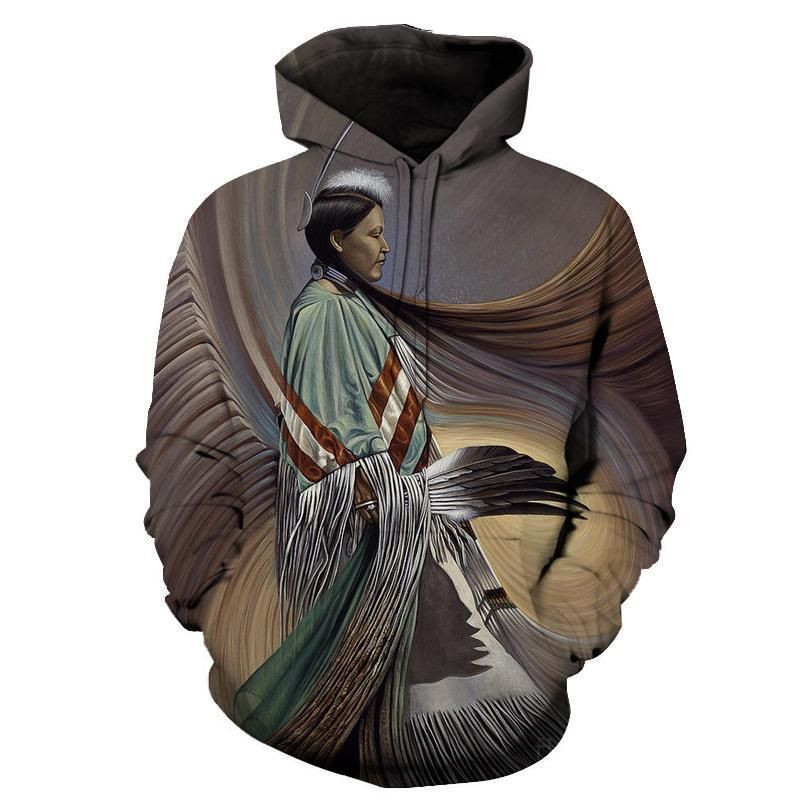 Powwow Dancers Women Native American Hoodie BT08