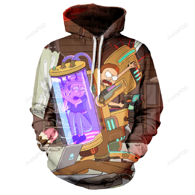 Rick And Morty 3D All Over Print Hoodie, Zip-up Hoodie