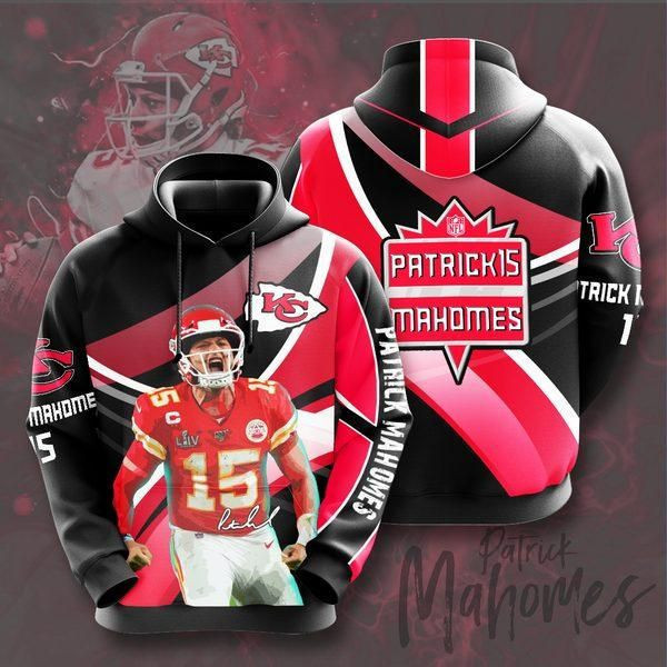 Patrick Mahomes No1555 Custom Hoodie 3D Size S to 5XL