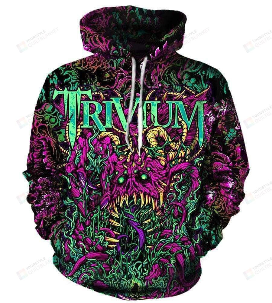 Trivium Purple 3D Hoodie