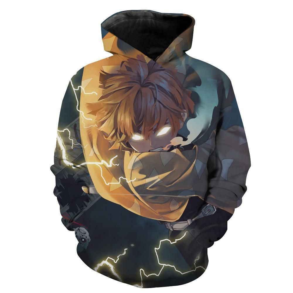 Zenitsu Agatsuma Demon Slayer Lightening Zenitsu Hoodie 3D