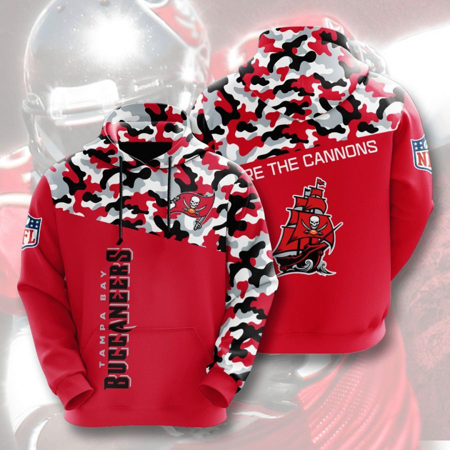 Us Football Tampa Bay Buccaneers Hoodie Football Camo Hoodie 3d Fan'S Gifts