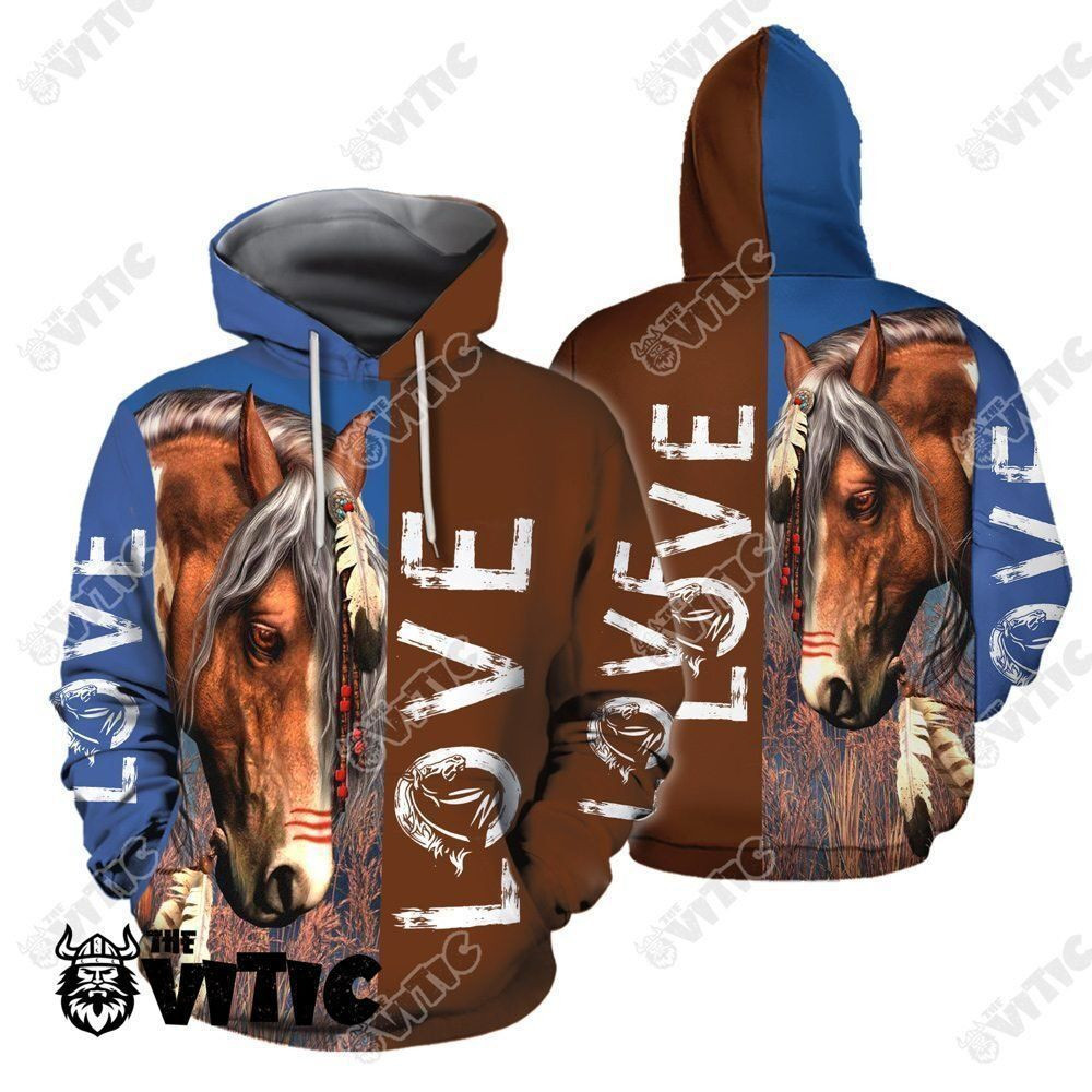 Horse Native American Hoodie 4519