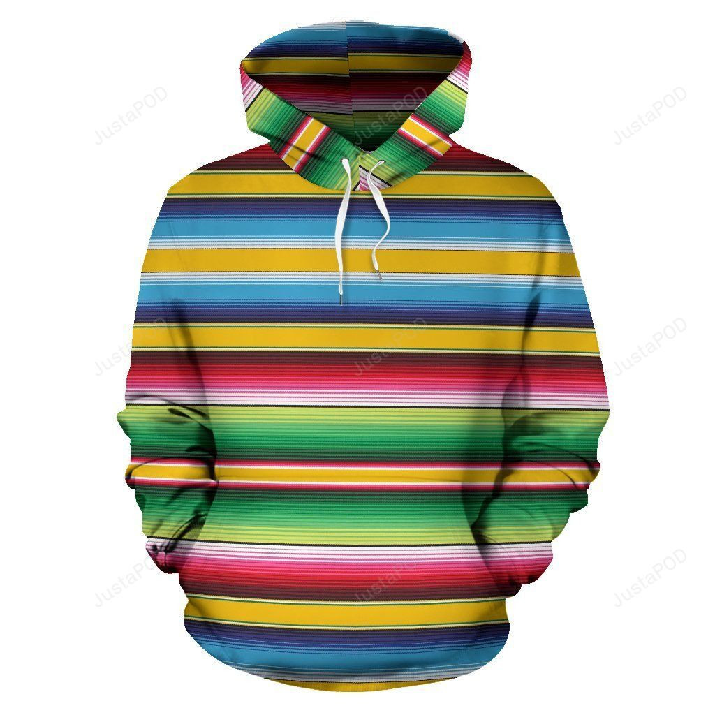 Serape Mexican Blanket Baja Pattern Print All Over Graphic 3D Hoodie For Men Women All Over 3D Printed Hoodie