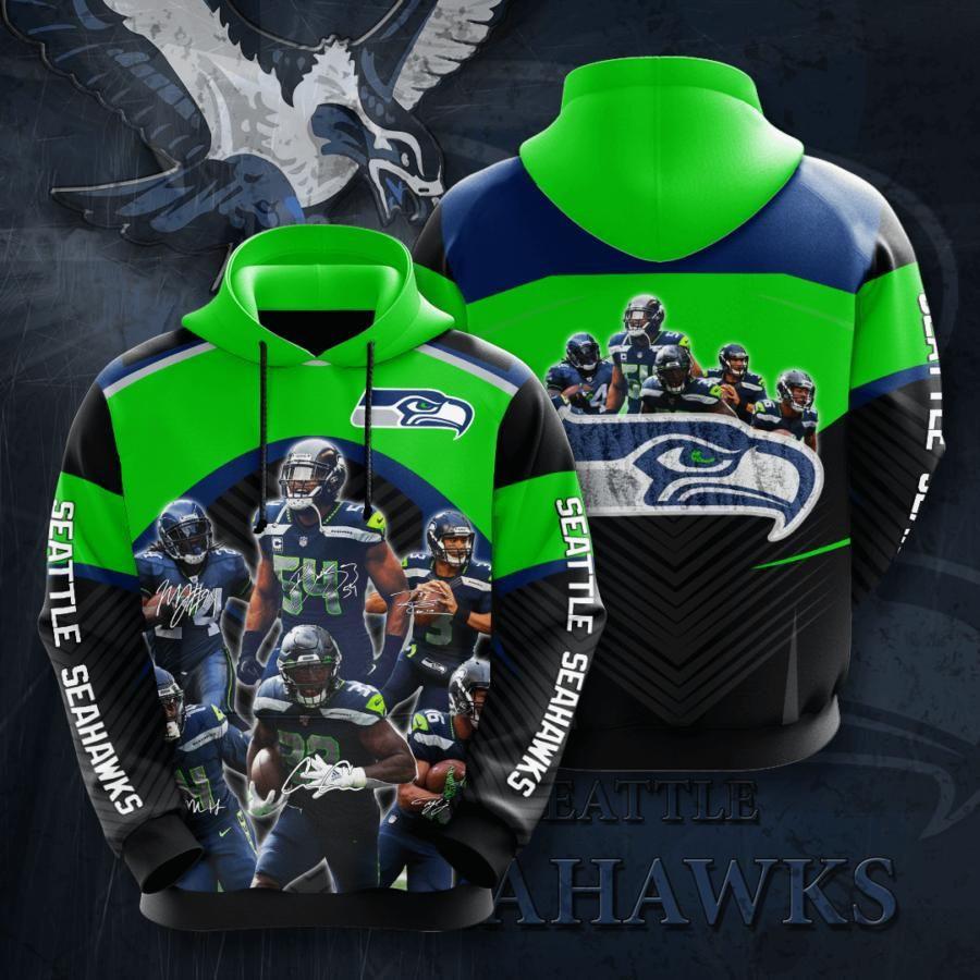 Seattle Seahawks No1802 Custom Hoodie 3D