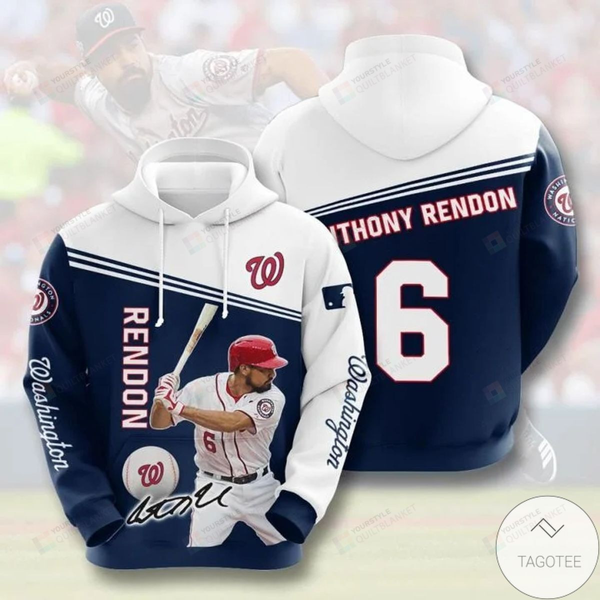 Mlb Washington Nationals Anthony Rendon #6 3D All Over Print Hoodie, Zip-up Hoodie