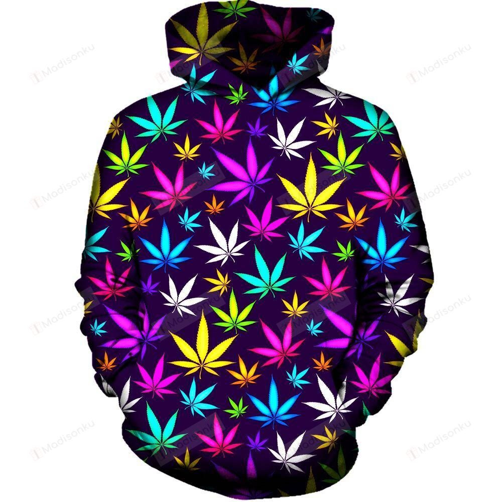 Black Weed 3D All Over Printed Hoodie, Zip- Up Hoodie