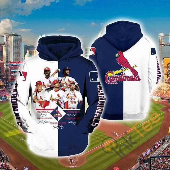 Mlb St Louis Cardinals Players Signatures Hoodie 3d