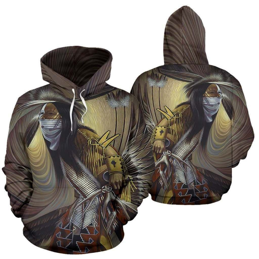 Native American Indian Artists Over Prin Hoodie BT07