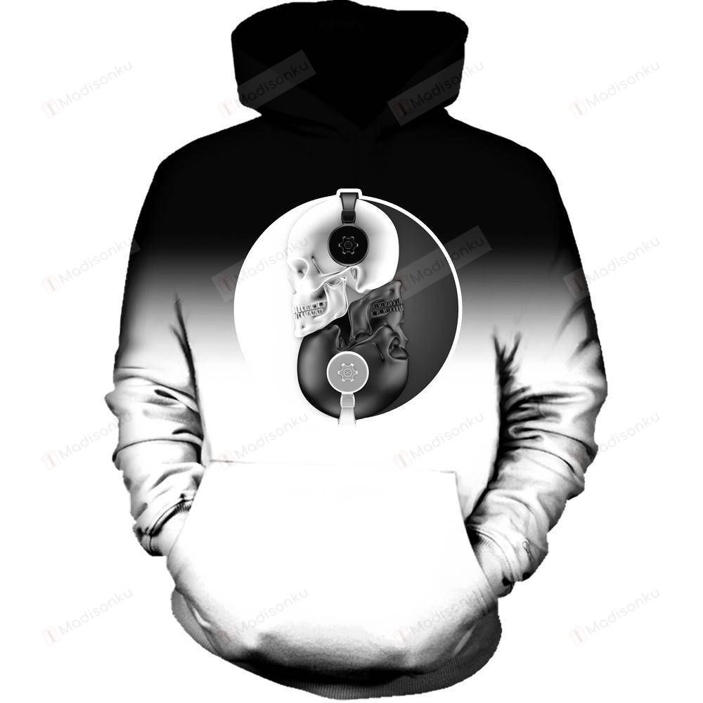 Headphone Harmony 3D All Over Printed Hoodie, Zip- Up Hoodie