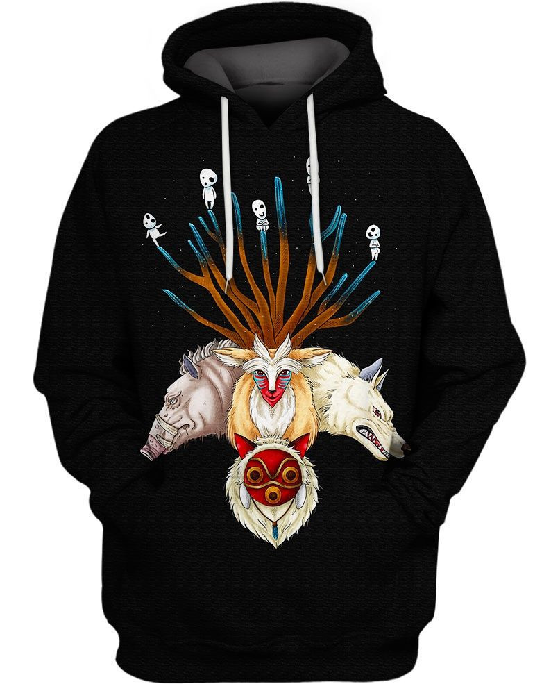 Forest Animals 3D All Print Hoodie, Zip- Up Hoodie