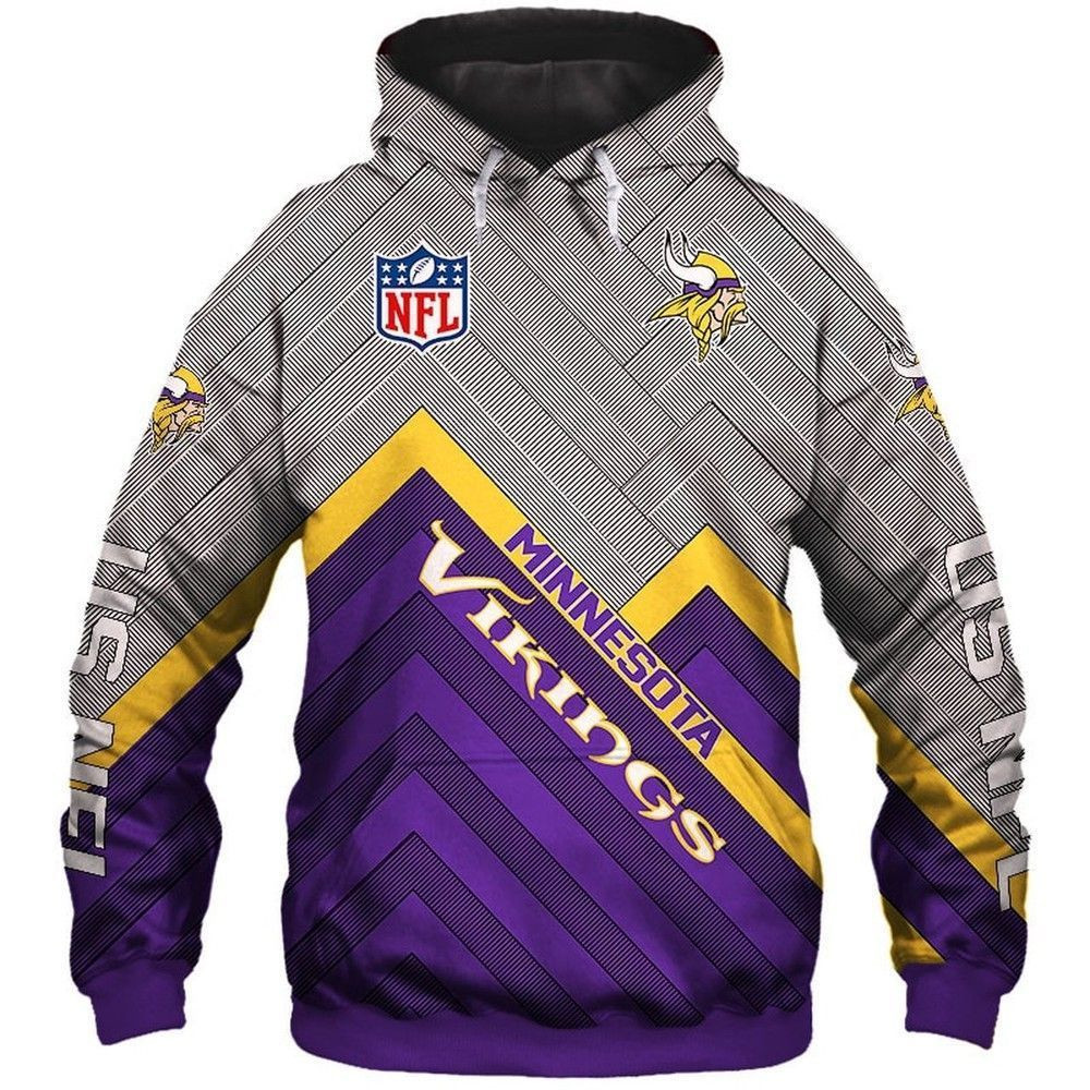 NFL Minnesota Vikings Men And Women 3D Full Printing Hoodie Zip Hoodie NFL Minnesota Vikings 3D Full Printing Shirt Minnesota Vikings Team 3D All Over Printed Hoodie Shirt