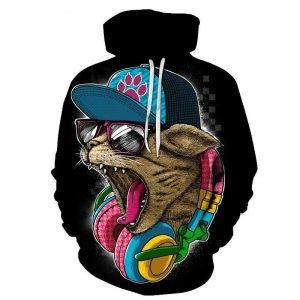 DJ-Cat 3D All Over Print Hoodie, Zip-up Hoodie