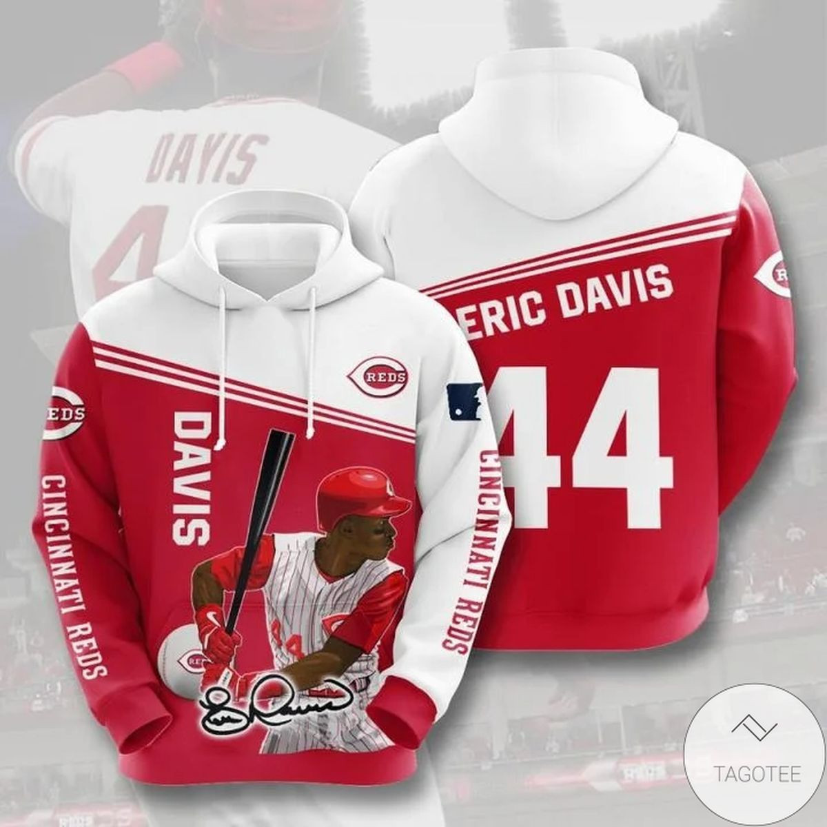 Mlb Cincinnati Reds Eric Davis 3D All Over Print Hoodie, Zip-up Hoodie