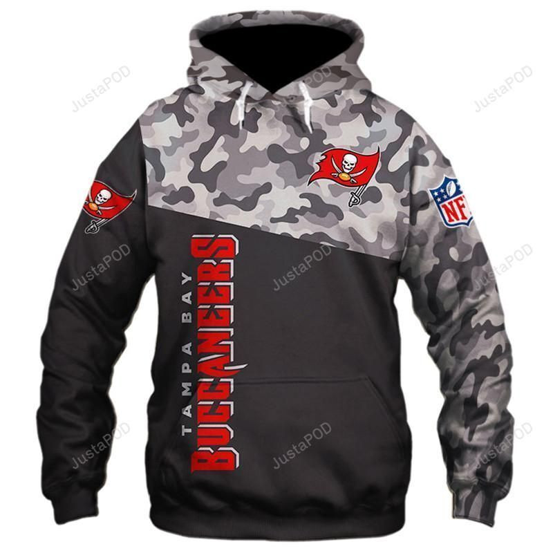 Tampa Bay Buccaneer NFL Military 3D All Over Print Hoodie, Zip-up Hoodie