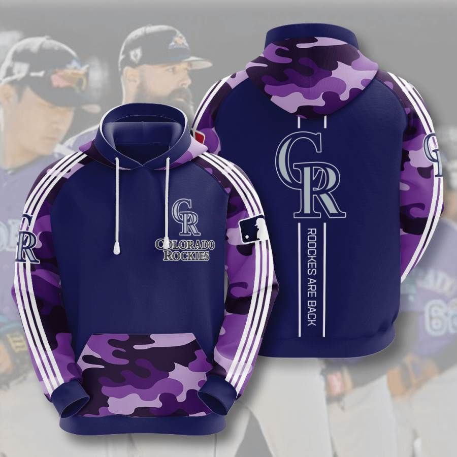 Sports Baseball Mlb Colorado Rockies Usa 450 Hoodie 3D