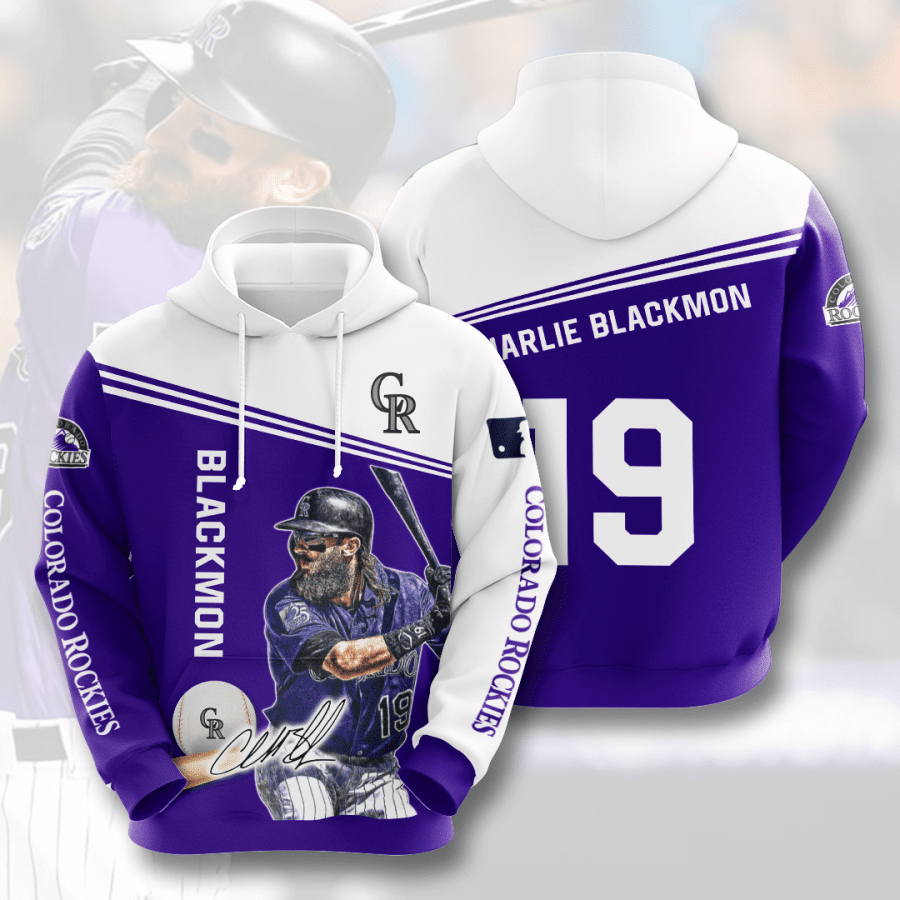 Colorado Rockies Charlie Blackmon 19 3D Hoodie