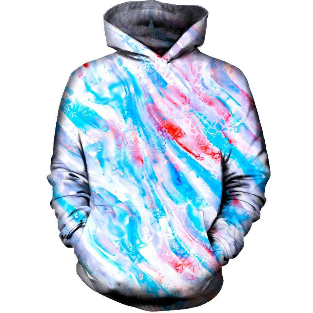 Light Blue Swerves 3D All Over Printed Hoodie, Zip- Up Hoodie