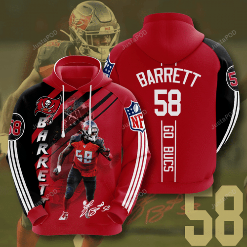 Shaquil Barrett Tampa Bay Buccaneers NFL 3D All Over Print Hoodie, Zip-up Hoodie