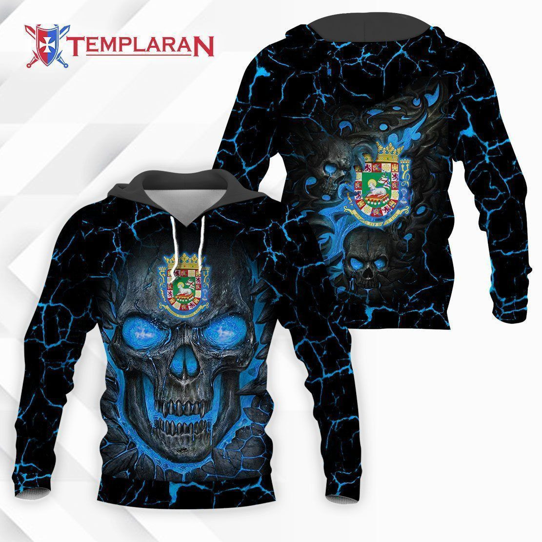 Lava Puerto Rico Armor 3D Printing Pullover Unisex Hoodie BT05