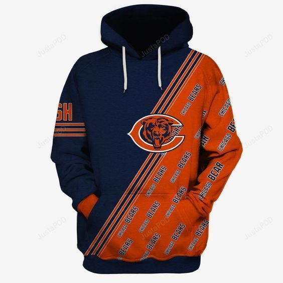 Chicago Bears Ncaa Football Many Logo 3D All Over Print Hoodie, Zip-up Hoodie