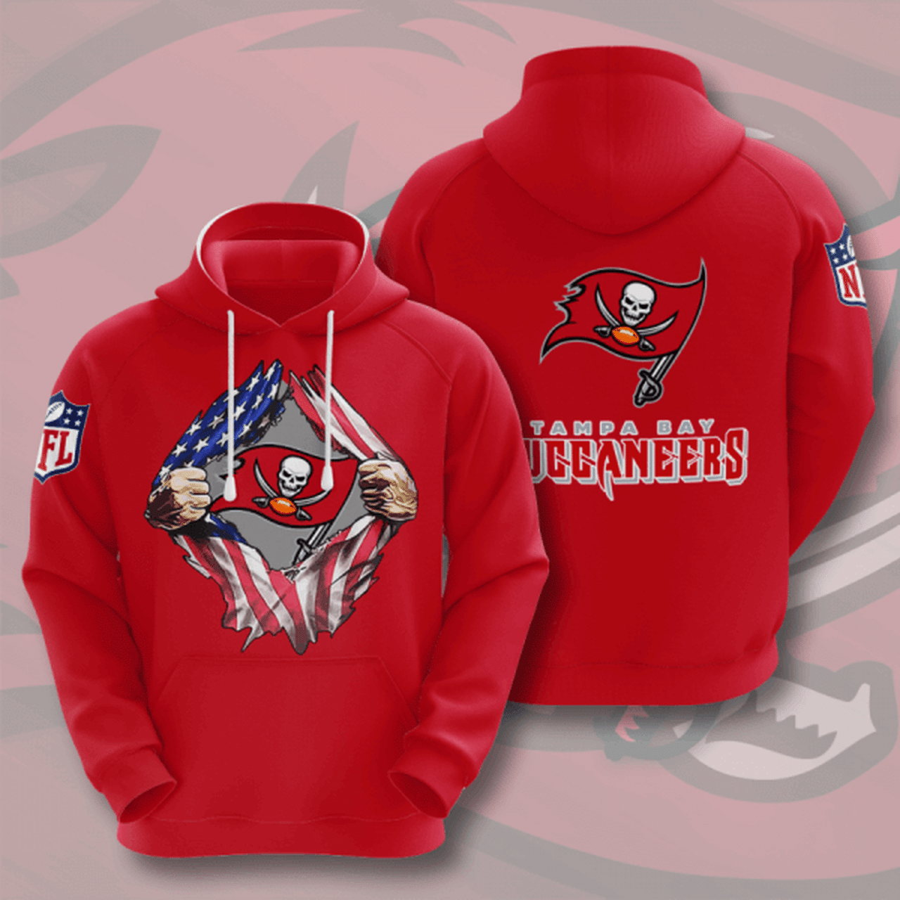 Tampa Bay Buccaneers 3d Hoodie 02