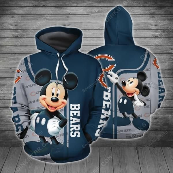 Chicago Bears Mickey Disney 3D Hoodie