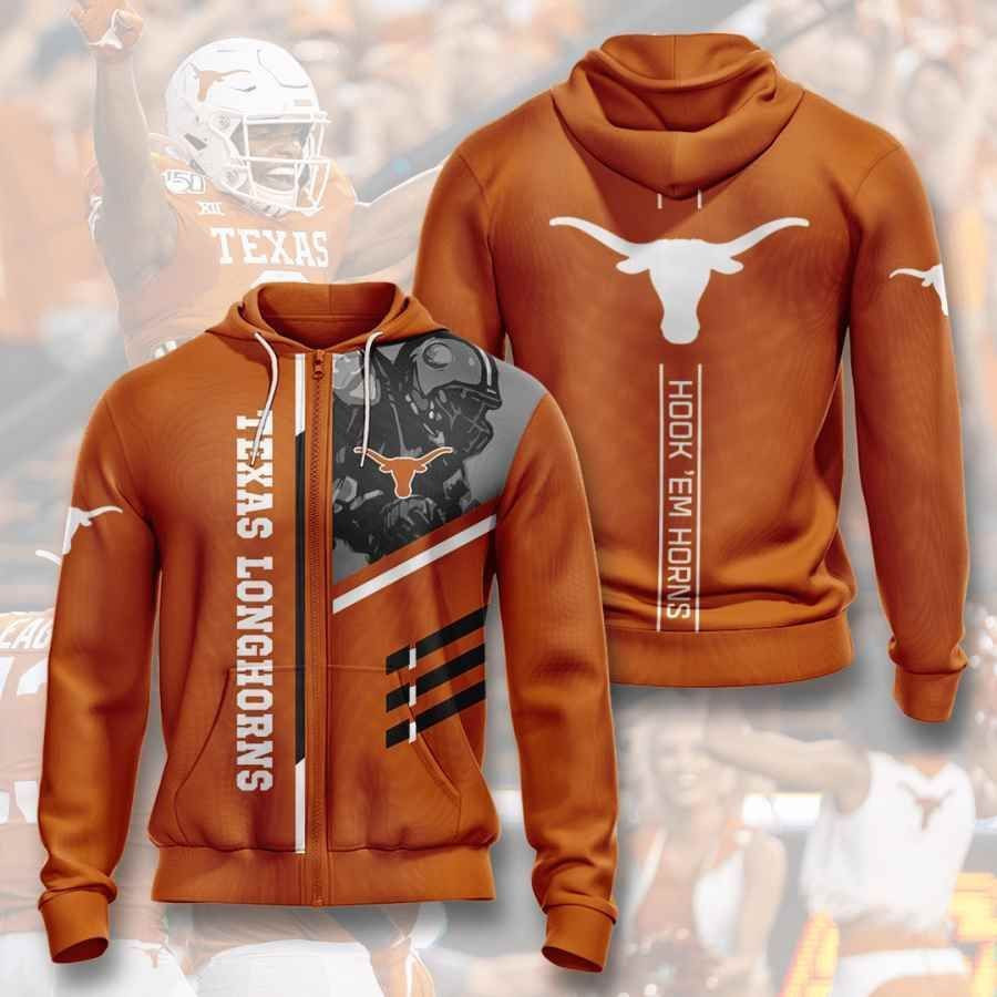 Sports American Football Ncaaf Texas Longhorns Usa 334 Hoodie 3D