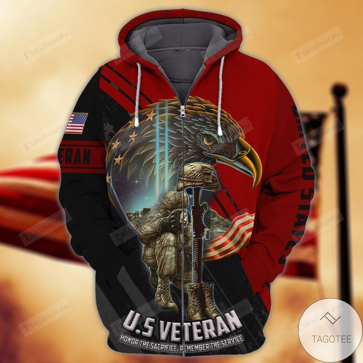 Fantastic U.s Veteran Honor The Sacrifice Remember The Serve For Unisex 3D All Over Print Hoodie, Zip-up Hoodie