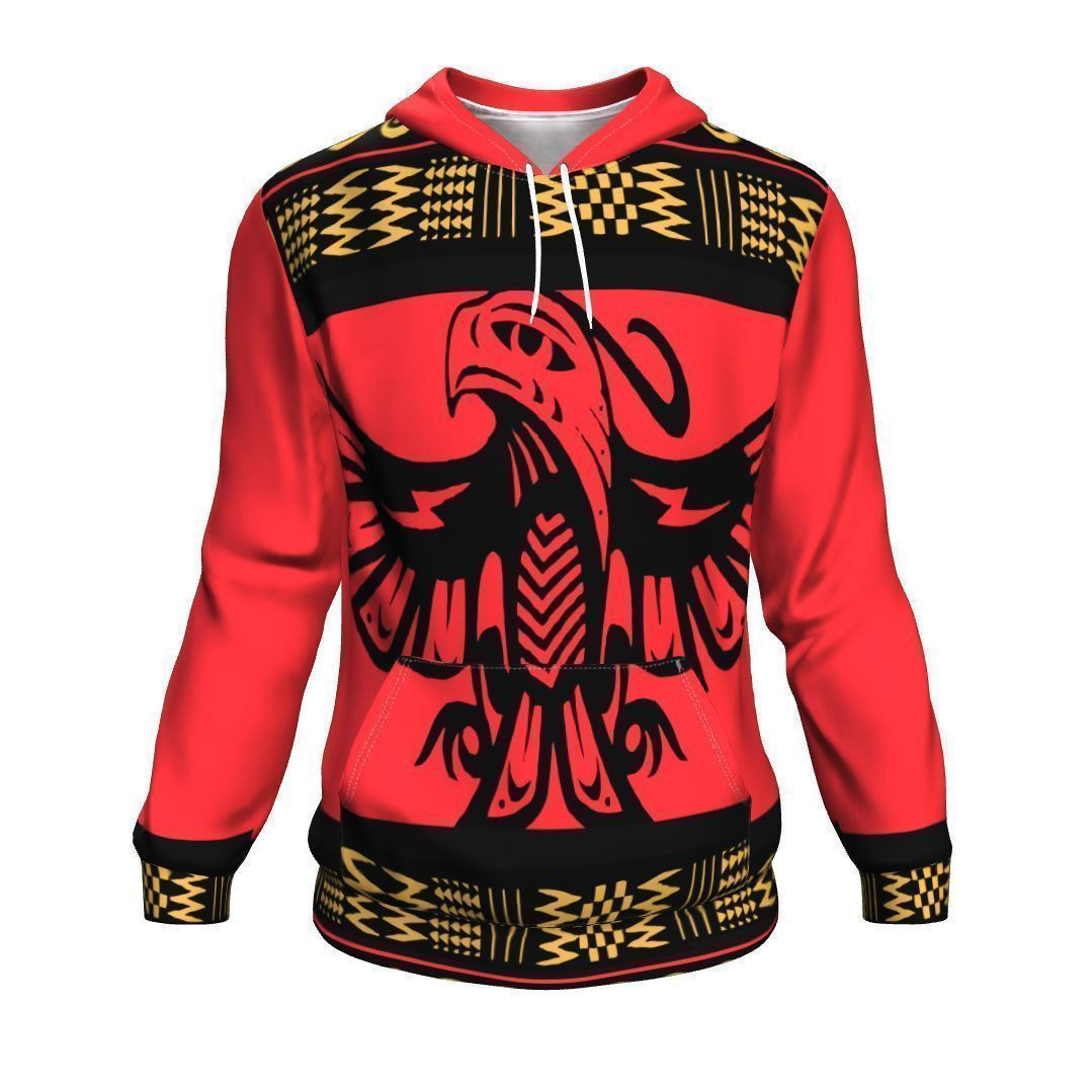 Red Thunderbird Native American Design Hoodie BT04