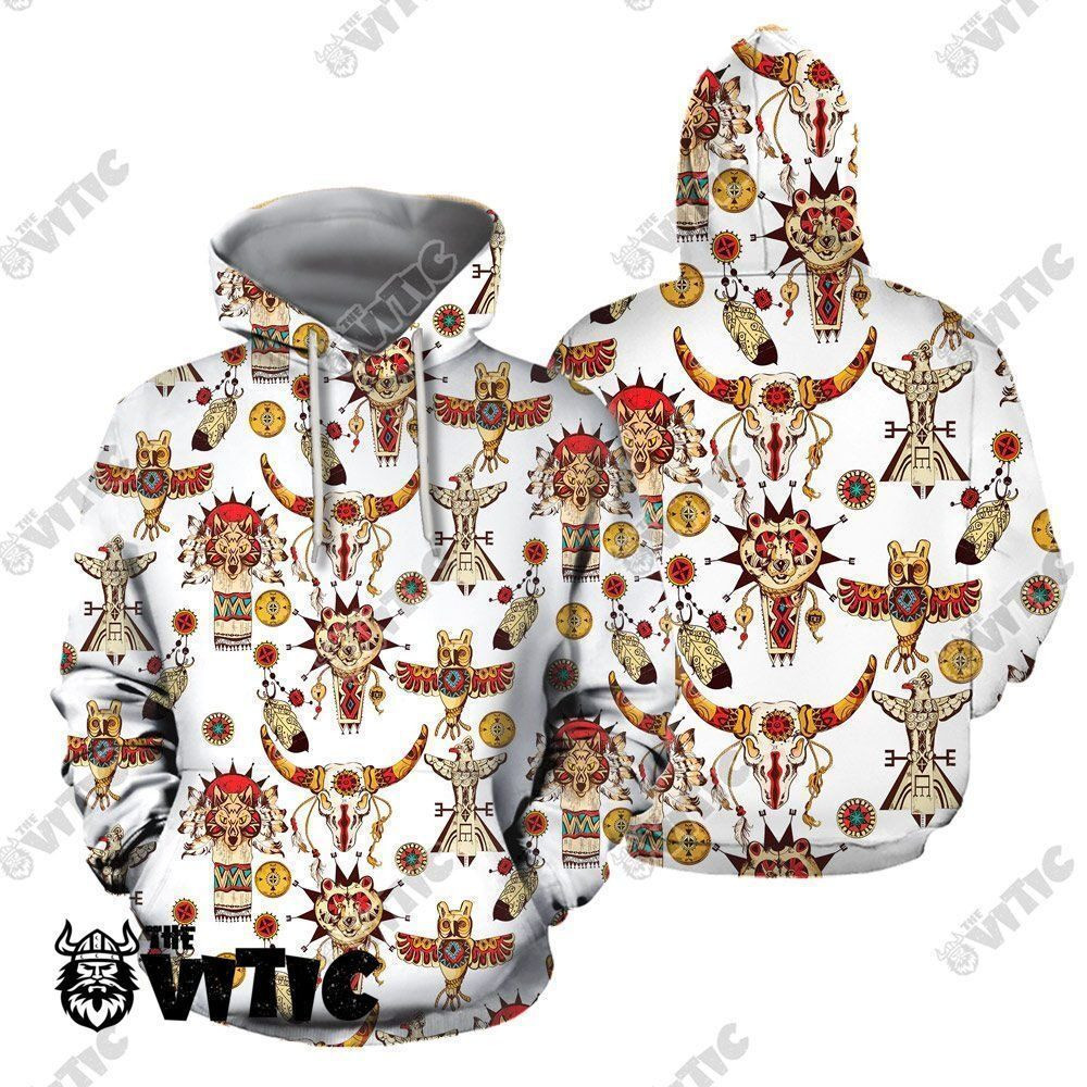 Wild Totem Native American Hoodie 3812