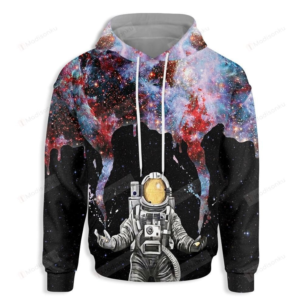 Astronaut Makes Galaxy For Unisex 3D All Over Print Hoodie, Zip-up Hoodie