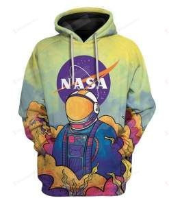 Nasa Astronaut For Unisex 3D All Print Hoodie, Zip- Up Hoodie