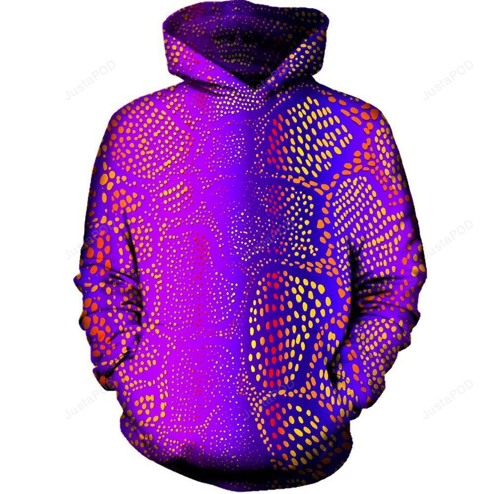 Many Dots 3D All Over Printed Hoodie, Zip- Up Hoodie