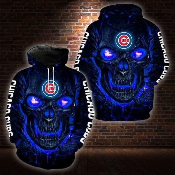 Lava Skull Chicago Cubs 3D Hoodie