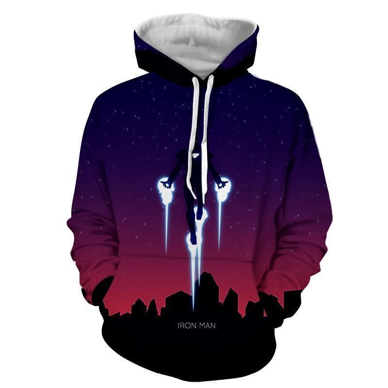 Iron Man Fly 3d All Print Hoodie, Zip- Up Hoodie