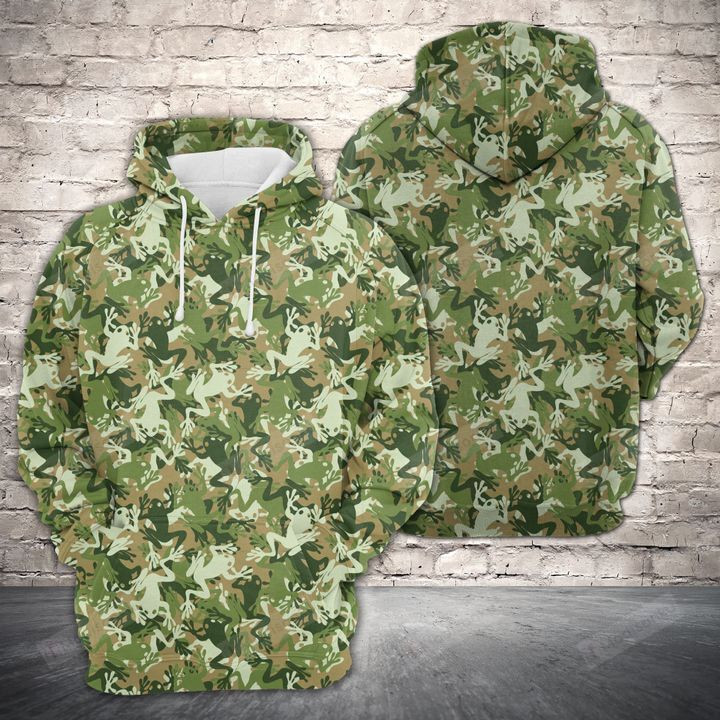 Amazing Camouflage Of Frog 3D All Over Print Hoodie, Zip-up Hoodie