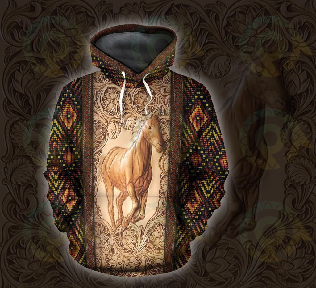 HORSE - HOODIE Native American 03 [ID4-B]