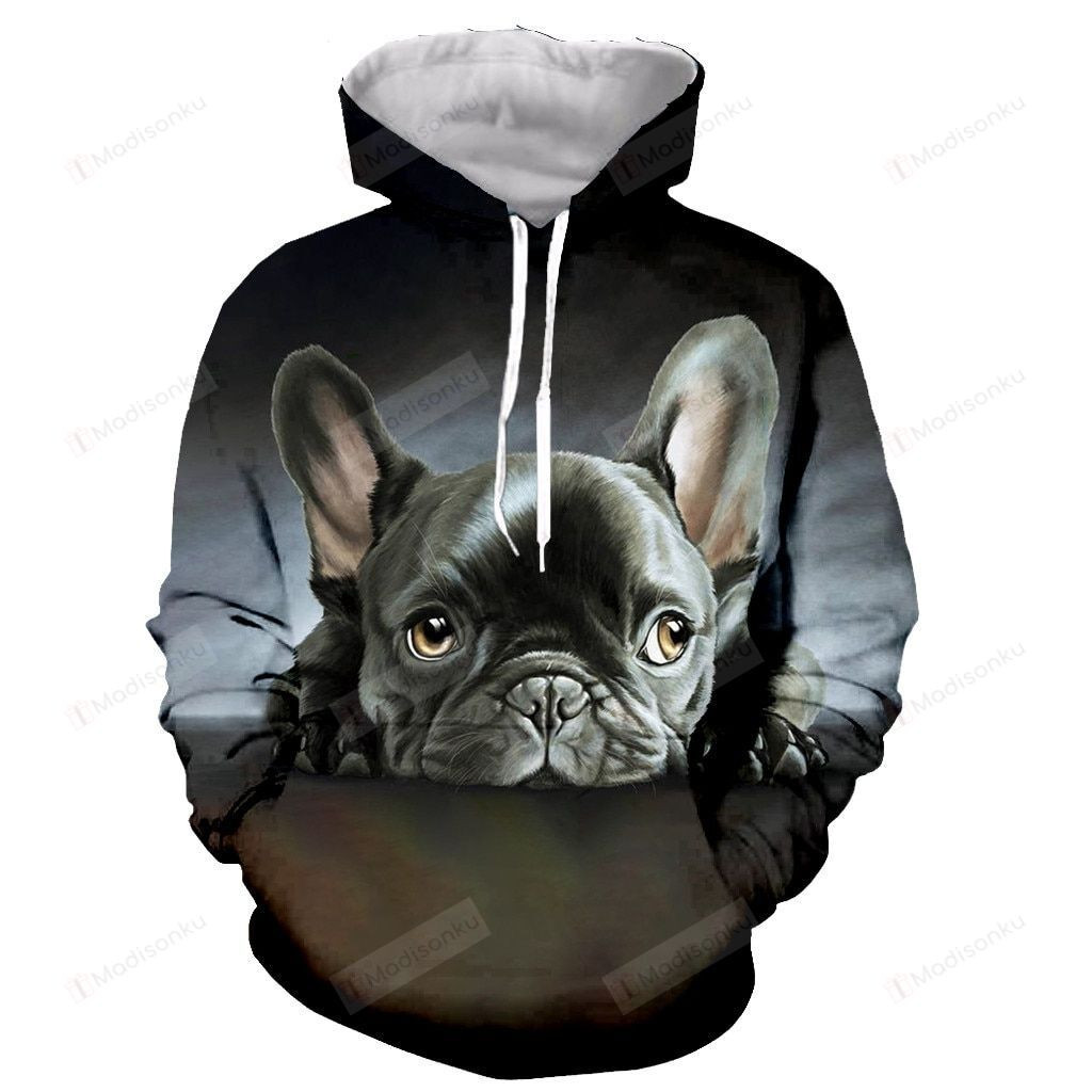 French Bulldog Funny 3D All Over Print Hoodie, Zip-up Hoodie